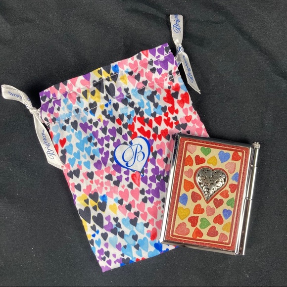 Brighton mini heart metal notepad and pen - Picture 1 of 7